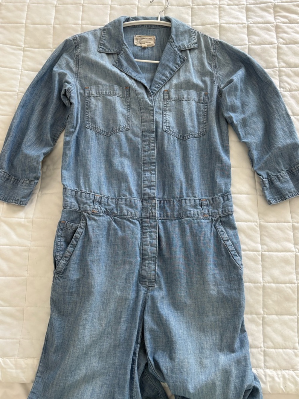Current/Elliott Light Wash Denim  Jumpsuit